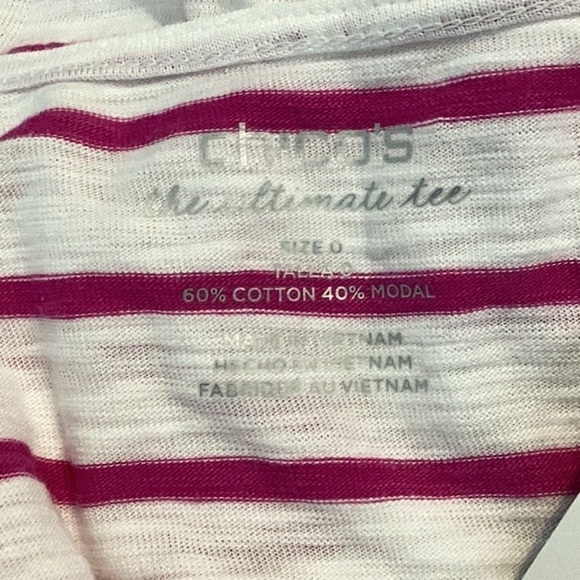 Chico's Stripe Cardigan Size S Ultra Violet Long Sleeve Open Front - Picture 6 of 7